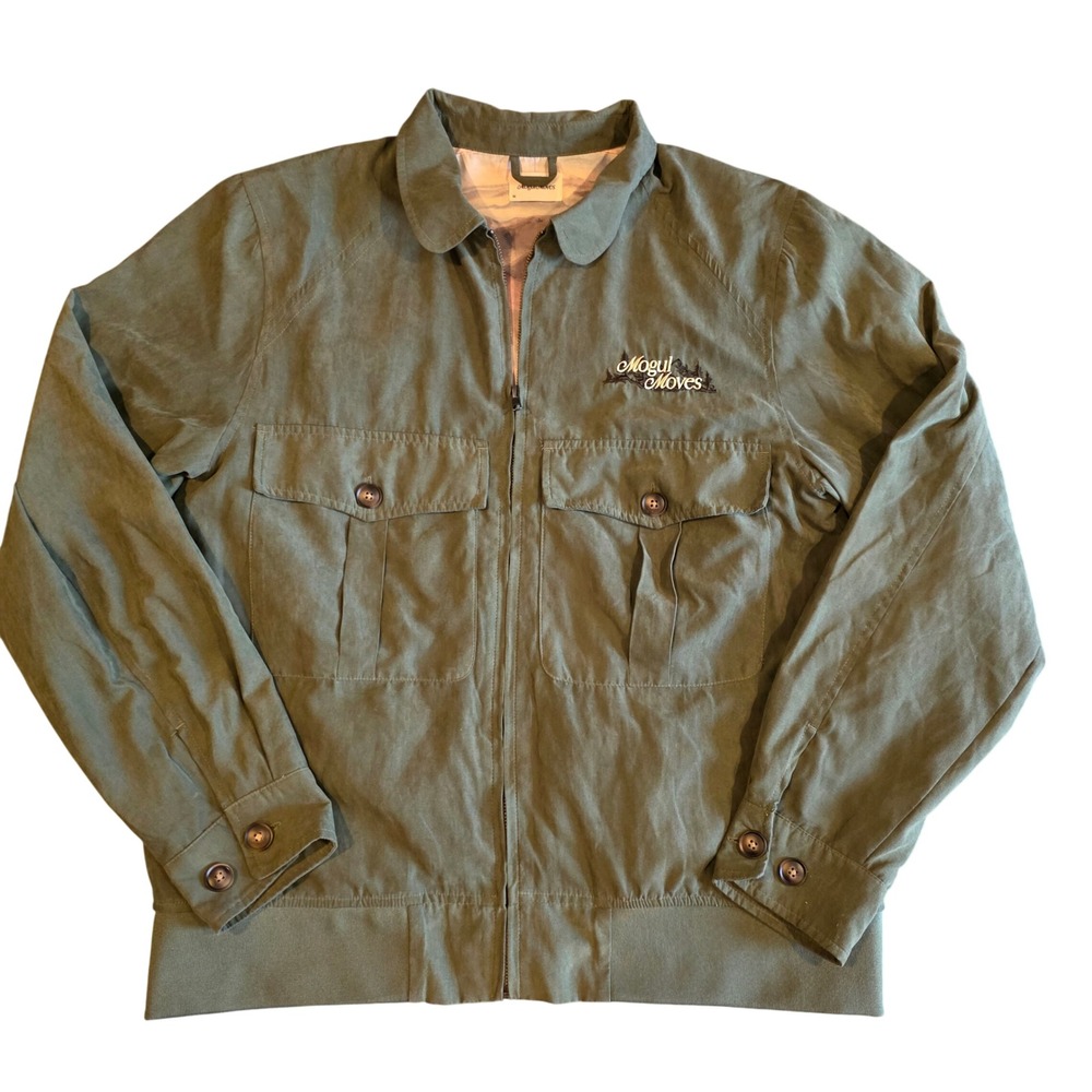 Ludwig Mogul Moves Olive Green Greetings Full Zip Jacket Mt Washington Medium